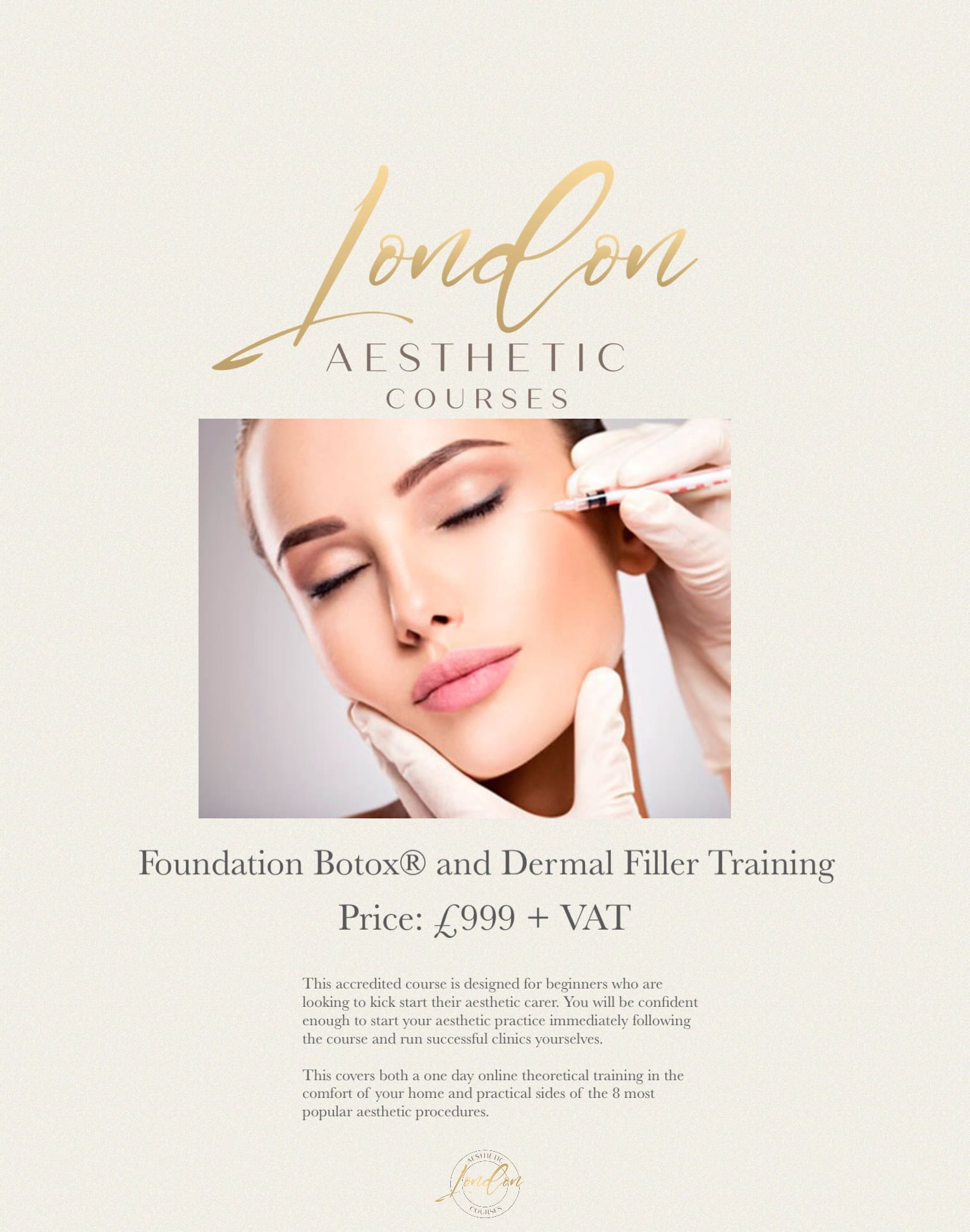 Foundation Botox® and dermal filler training | London Aesthetic Courses